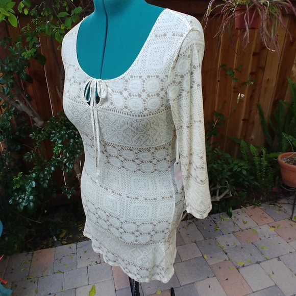 🌺🌺QUIKSILVER Boho Beach Cover Up Tunic🌞🌞 - Picture 2 of 8